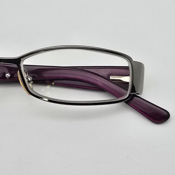 Prada VPR 58L 5AV-1O1 Gunmetal Plum Eyeglasses Frame w/ Case Italy 49-14-135 - Picture 11 of 14
